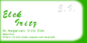 elek iritz business card